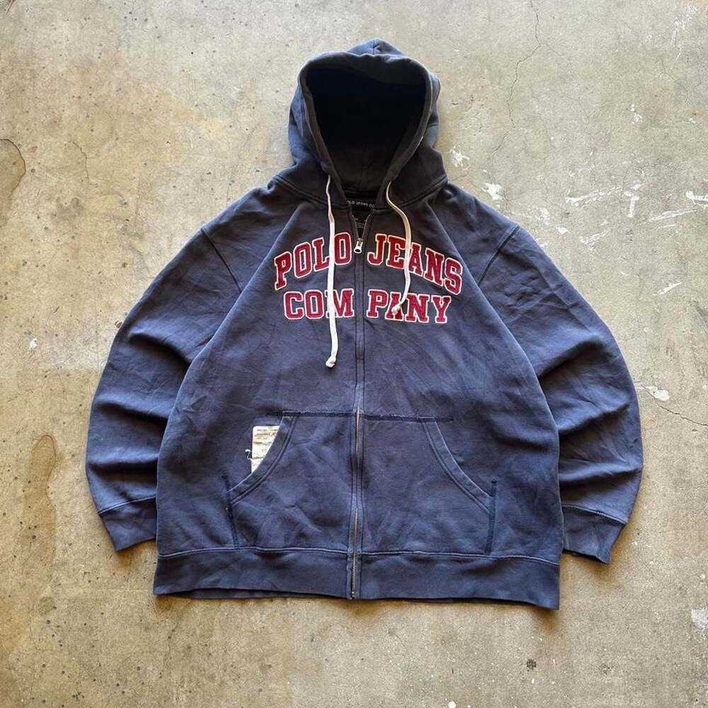 Polo Jeans Co. Ralph Lauren Vintage Arch Logo Zip Up Hoodie